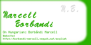 marcell borbandi business card